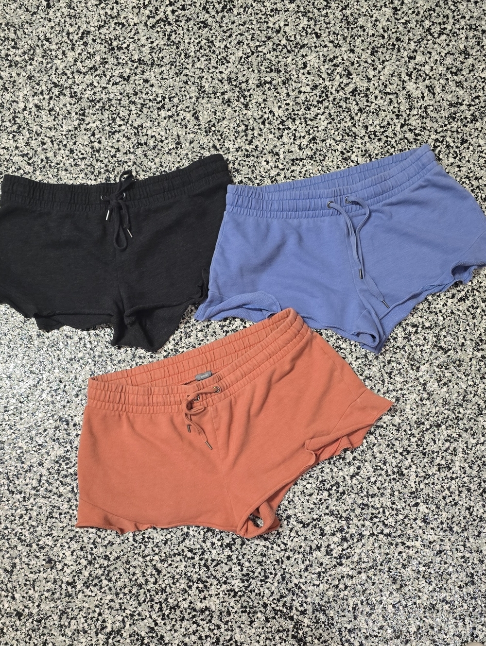 Women’s Cozy Drawstring Lounge Shorts - Charcoal, Blue, Rust